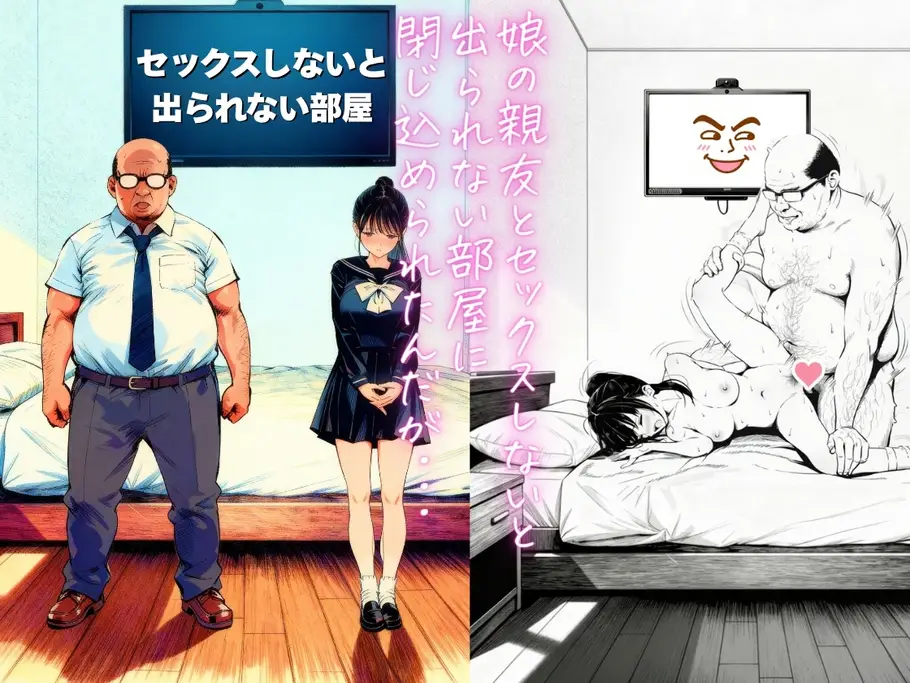 ｢セック〇しないと出られない部屋に娘の親友と閉じ込められたんだが｣無料ネタバレ。むしろ親友ちゃんが前のめり！